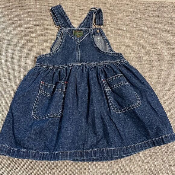 Gap Toddler Girl 2 years Girls Denim Dress Skirt Overalls Romper - Picture 5 of 10